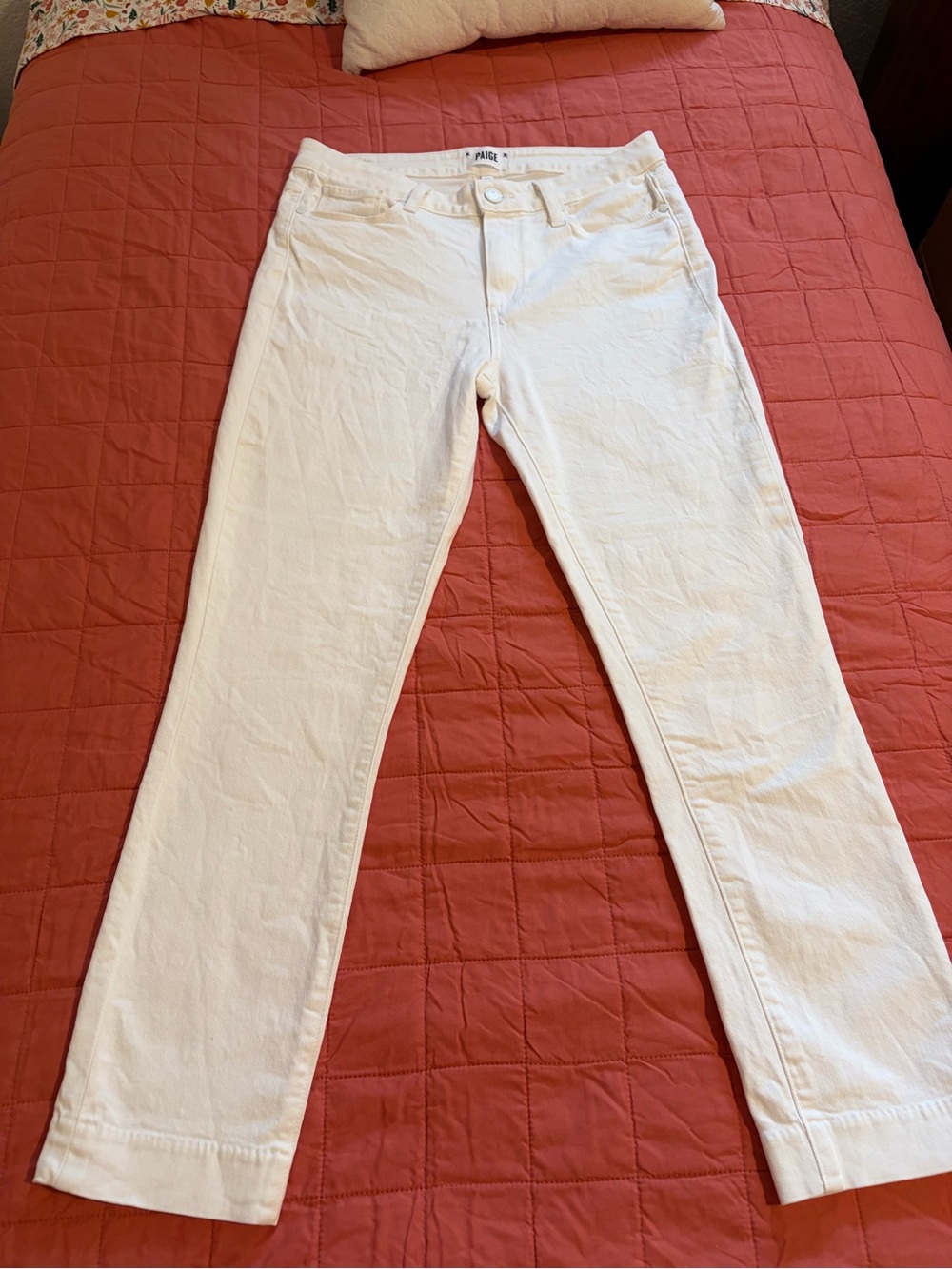 PAIGE White Straight-Leg Women's Jeans